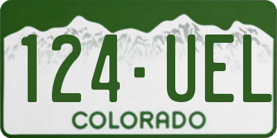 CO license plate 124UEL