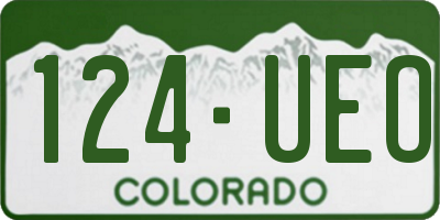 CO license plate 124UEO