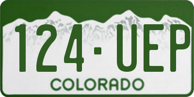CO license plate 124UEP