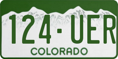CO license plate 124UER