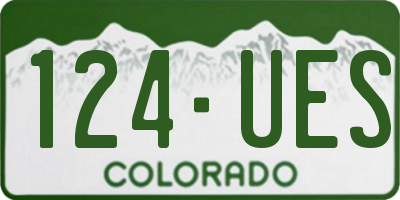 CO license plate 124UES