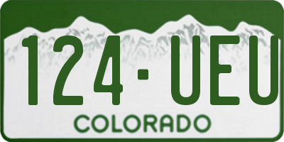 CO license plate 124UEU