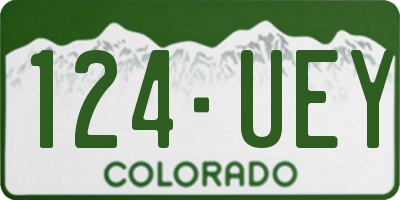 CO license plate 124UEY