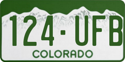 CO license plate 124UFB