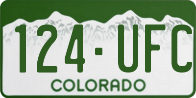 CO license plate 124UFC