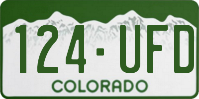 CO license plate 124UFD