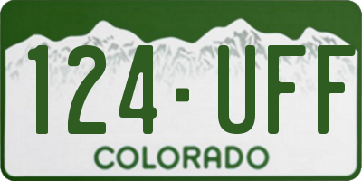 CO license plate 124UFF
