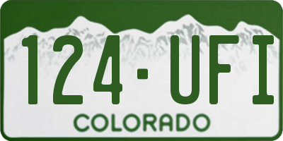 CO license plate 124UFI