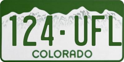 CO license plate 124UFL