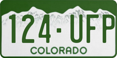 CO license plate 124UFP