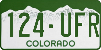 CO license plate 124UFR