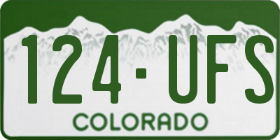 CO license plate 124UFS