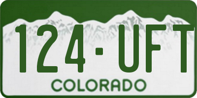 CO license plate 124UFT