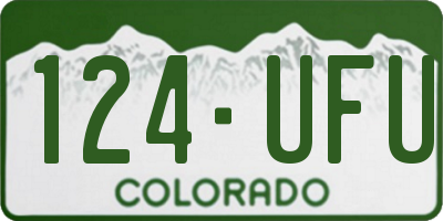 CO license plate 124UFU