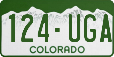 CO license plate 124UGA