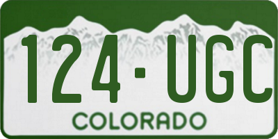 CO license plate 124UGC