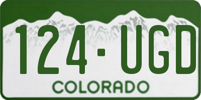 CO license plate 124UGD