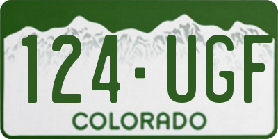 CO license plate 124UGF