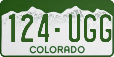 CO license plate 124UGG