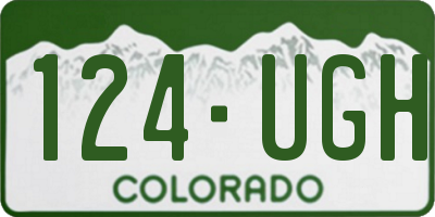 CO license plate 124UGH