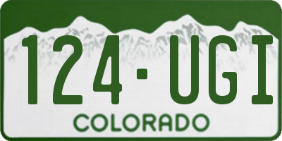 CO license plate 124UGI