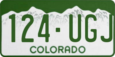 CO license plate 124UGJ