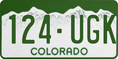 CO license plate 124UGK