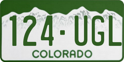 CO license plate 124UGL