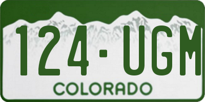 CO license plate 124UGM