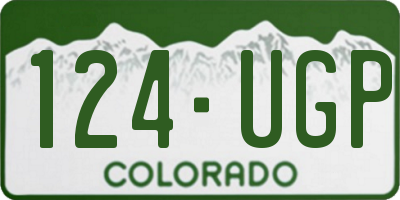 CO license plate 124UGP