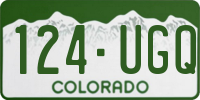 CO license plate 124UGQ