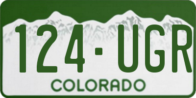 CO license plate 124UGR