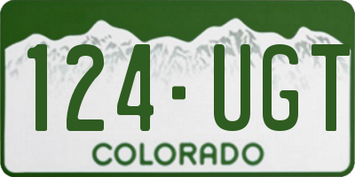CO license plate 124UGT