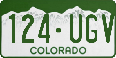 CO license plate 124UGV