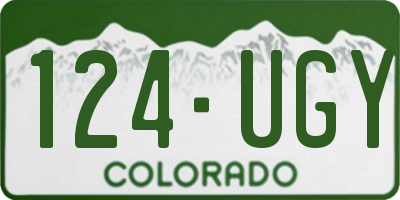 CO license plate 124UGY