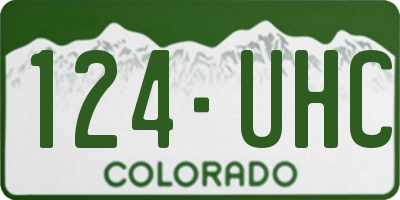 CO license plate 124UHC