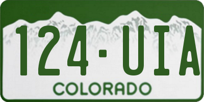 CO license plate 124UIA