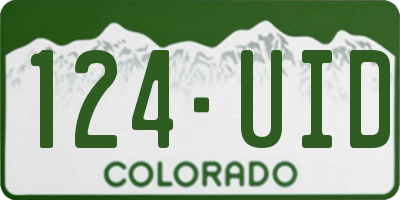 CO license plate 124UID