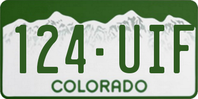 CO license plate 124UIF
