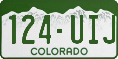CO license plate 124UIJ