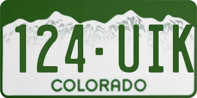 CO license plate 124UIK