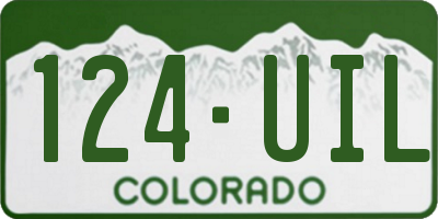 CO license plate 124UIL