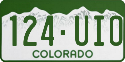 CO license plate 124UIO