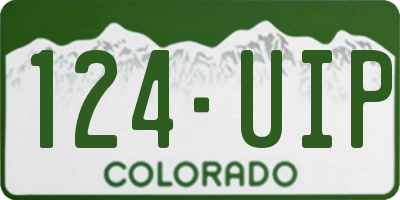 CO license plate 124UIP
