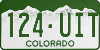 CO license plate 124UIT