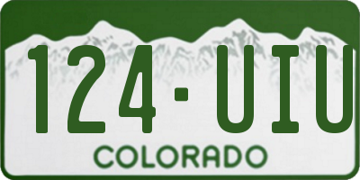 CO license plate 124UIU