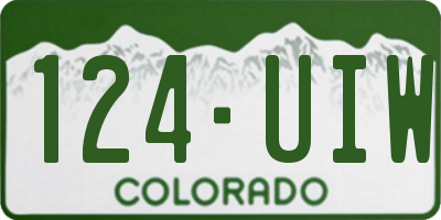 CO license plate 124UIW