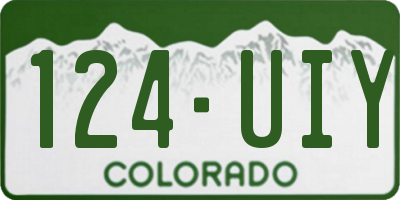 CO license plate 124UIY