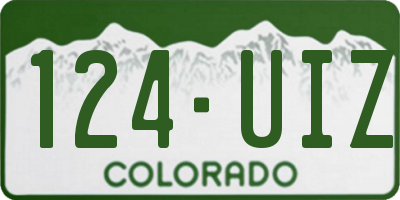CO license plate 124UIZ