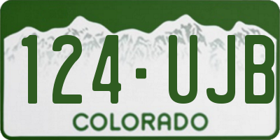 CO license plate 124UJB